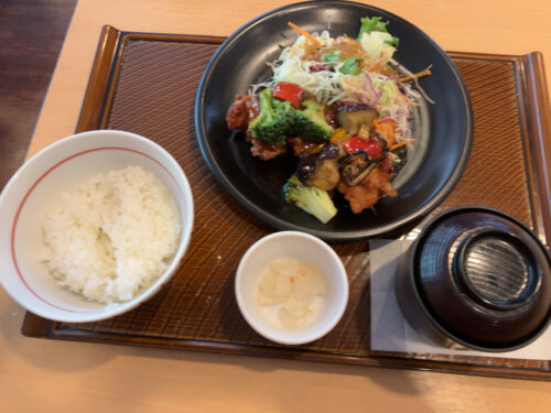 黒酢から揚げ膳