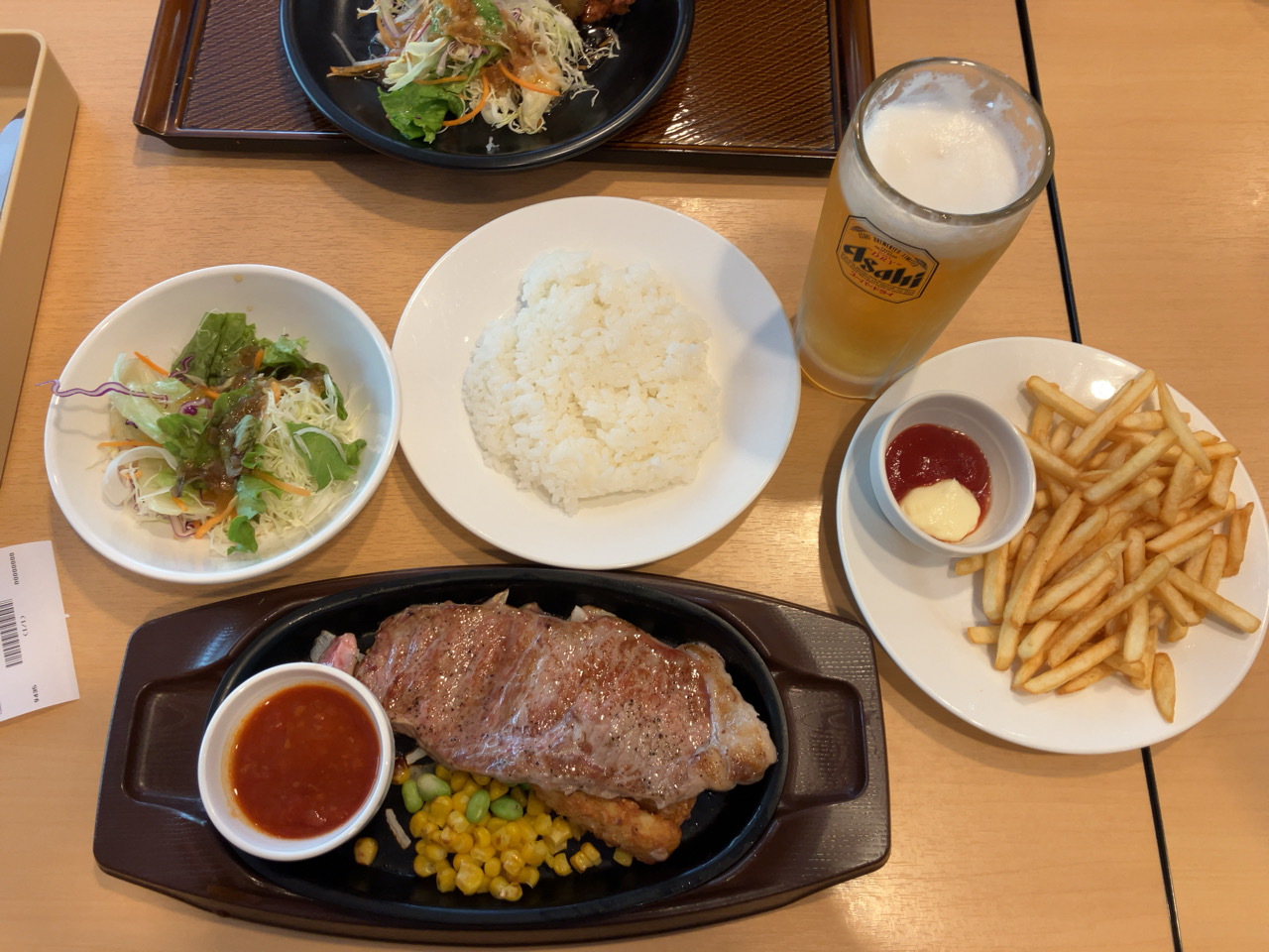 相模湖のガストで父の日向けサーロインステーキセット