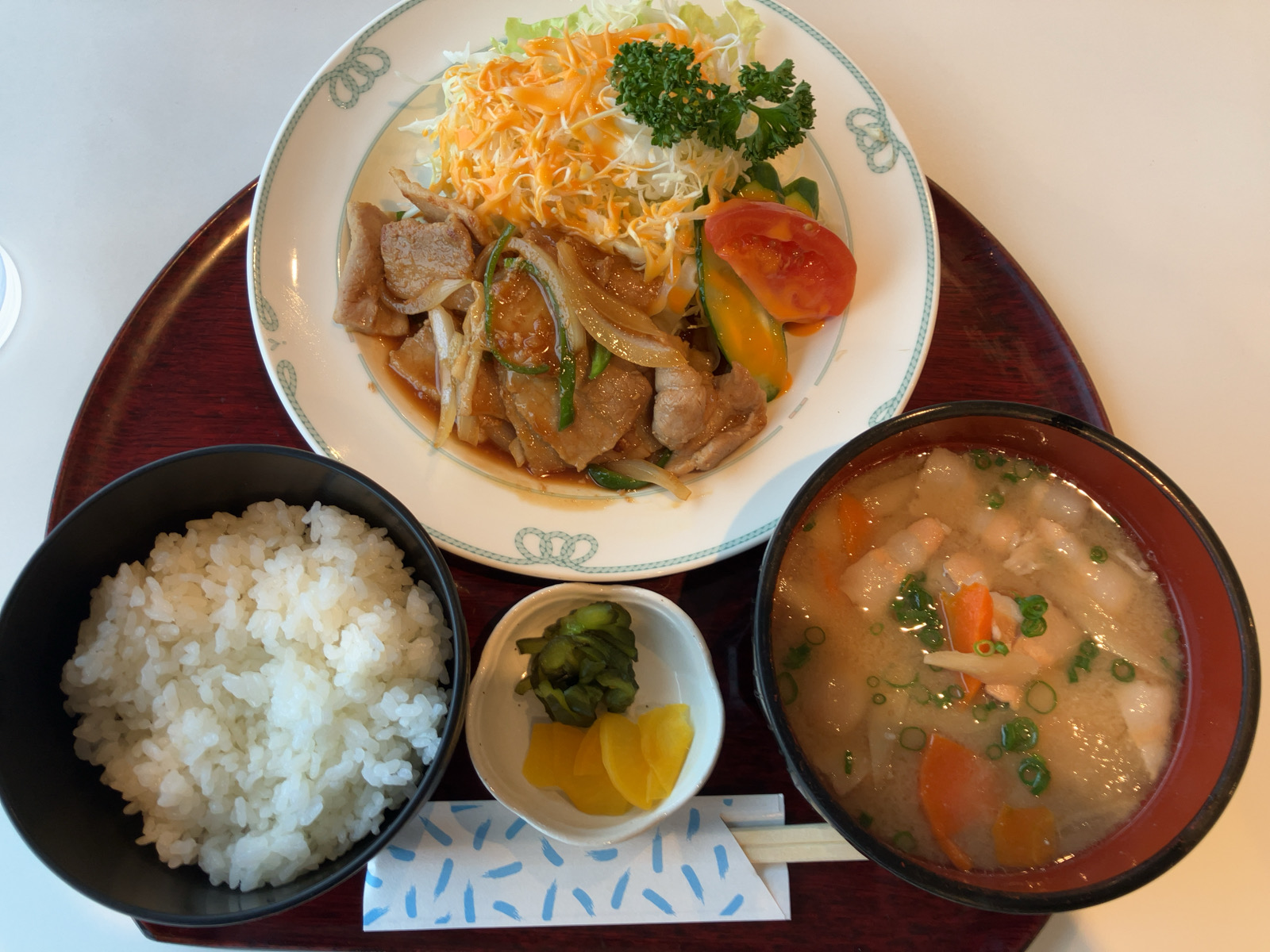 豚生姜焼き豚汁セット